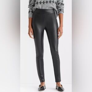 LOFT Black Faux Leather Pants